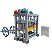 KAIDONG Machine à Briques Semi-Automatique QT4-40 pour Petits Projets Rentables avec Moteur et Roulement, Pavoir Manuel