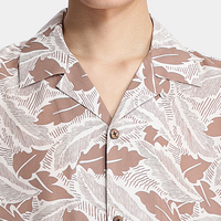 Chemise italienne décontractée pour homme, coupe ajustée, col cubain, imprimée, en rayonne, de qualité supérieure, personnalisée