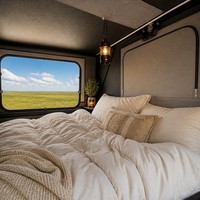 Huntoo Professional – Coque de camping-car pop-up sans toile pour camionnette, en aluminium rigide, pliable, pour l'aventure tout-terrain
