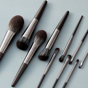 Monja-brosse à maquillage professionnelle et personnalisée, accessoire métallique vegan, noir, bronze, collection de <span class=keywords><strong>paris</strong></span>, glacée, avec produit, 13 pièces, 14 pièces - Product Image 4