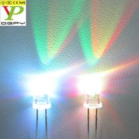 Usine chinoise de haute qualité bon prix 3mm 5mm 2pin rgb diodes led clignotantes multicolores avec lentille transparente à l'eau lentille diffuse laiteuse