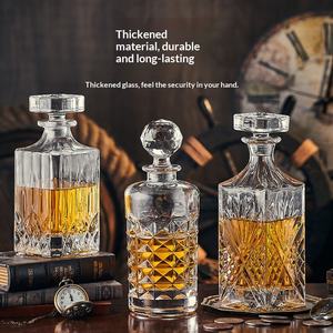 Ensemble de vin en cristal sans plomb de style européen, carafe transparente créative, bouche givrée, bouteille de vin classique, ensemble de <span class=keywords><strong>whisky</strong></span> - Product Image 1