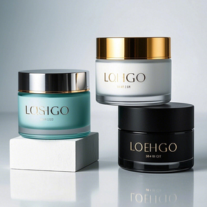 Vendita all'ingrosso di lusso <span class=keywords><strong>vasetti</strong></span> di crema di <span class=keywords><strong>vetro</strong></span> <span class=keywords><strong>ambrato</strong></span> con coperchio dio nero 5g-250g imballaggio per la cura della pelle ricaricabile per cosmetici - Product Image 4