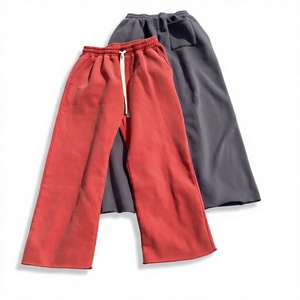 Pantalones Deportivos Holgados Personalizados de Alta Calidad para Hombre, con Cierre Lateral y Abertura en la Parte Inferior de la Pierna, Estilo Flare - Product Image 4