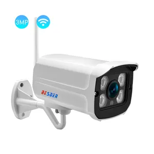 BESDER Kamera Keamanan IP 3MP, Kamera Keamanan Wifi Deteksi Gerakan, Alarm Foto Email, Kamera Pengawas 3MP Nirkabel dengan Kabel CCTV