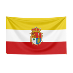Drapeau espagnol imprimé numériquement 3x5 pieds en polyester durable, personnalisé, provenant de <span class=keywords><strong>Cuenca</strong></span>, <span class=keywords><strong>Espagne</strong></span>, pour la décoration - Product Image 1