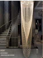 Lustre en cristal suspendu au foyer K9 de luxe moderne