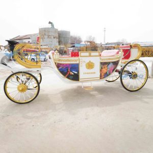 Charrette de balade électrique de style européen haut de gamme, calèche royale de mariage, calèche sans toit - Product Image 5