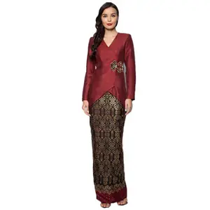 SIPO Wholesale Beading Design Islamic Fall Clothing Online Borong Sets Muslim Wear Baju Raya Maxi Dresses Women Lady Baju Kurung