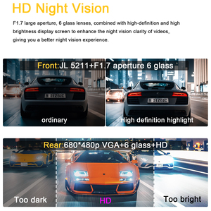 3 นิ้วรถ DVR ด้านหน้าและด้านหลัง Full HD 1080P <span class=keywords><strong>Dash</strong></span> กล้องขนาดเล็กสมาร์ท <span class=keywords><strong>Mi</strong></span> <span class=keywords><strong>Dash</strong></span> <span class=keywords><strong>Cam</strong></span> เครื่องบันทึกวิดีโอ G-เซนเซอร์กล้องคู่ - Product Image 4