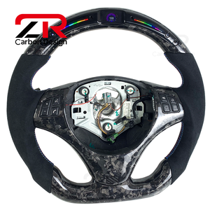 Volante LED RPM de Fibra de Carbono Forjado para <span class=keywords><strong>BMW</strong></span> E90 <span class=keywords><strong>E91</strong></span> E92 E93 M3 328i 330i <span class=keywords><strong>335d</strong></span> 135i E81 E82 E87 E88 E70 2003-2012 - Product Image 3