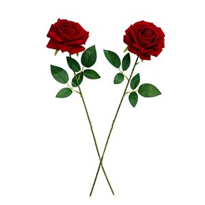 Rosas Artificiales de Terciopelo, Rosa Individual Grande, Decoración para el Hogar y Bodas, Venta Directa de Fábrica Exclusiva Transfronteriza - Product Image 5