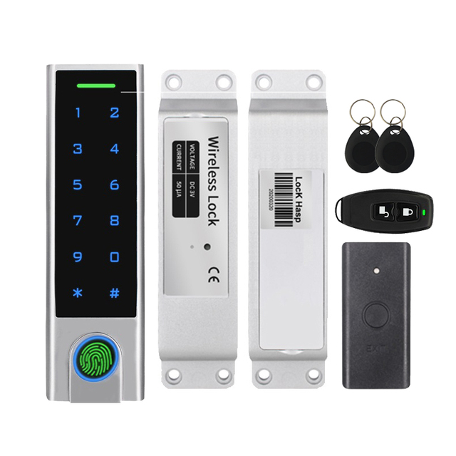 Outdoor Smart Door Lock Kit Wireless Fingerprint Reader Access Control System