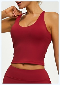 Débardeur de yoga personnalisé respirant et doux, couleur unie, avec emplacement pour logo avant - Product Image 2