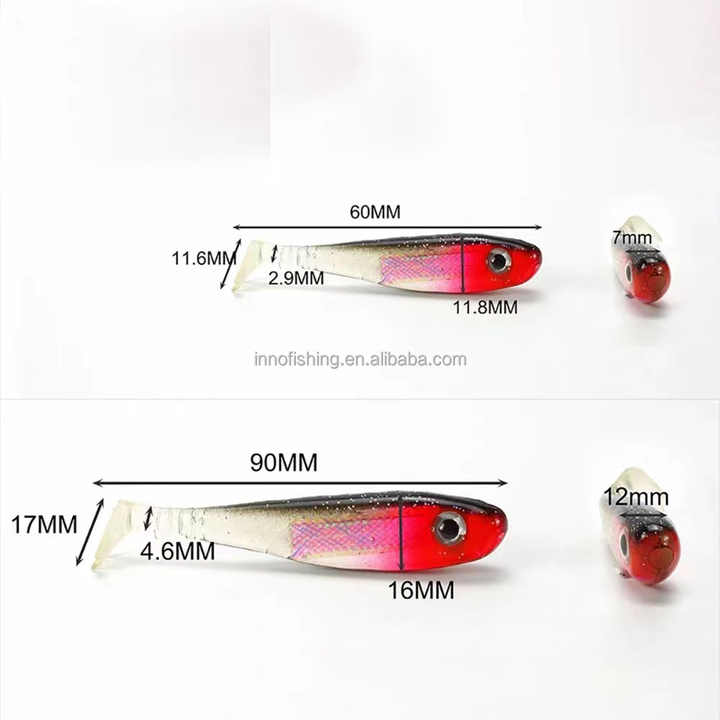 6cm Shad Soft Lure Inner Laser Artificial Soft Baits Swimbait Plastic