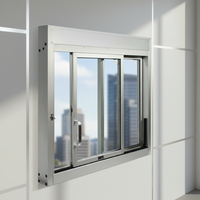 Ventanas de Aluminio NFRC con Mosquitera y Cortinas, Aislamiento Térmico, Diseño Moderno para Baño y Cocina