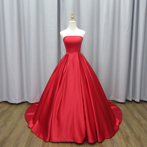 Robes de bal élégantes en satin bordeaux, col carré, dos nu, longues robes de soirée formelles Mz0037 - Product Image 4