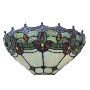 Applique murale en verre de style Tiffany, 12 pouces, demi-rond, design européen fait main, avec abat-jour rouge LED pour l'éclairage de la chambre à coucher et du salon - Product Image 3