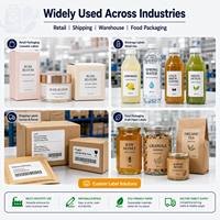 Étiquettes autocollantes en papier thermique écologique en vrac, imprimées sur mesure, pour la logistique, l'emballage de parfums et de rouges à lèvres