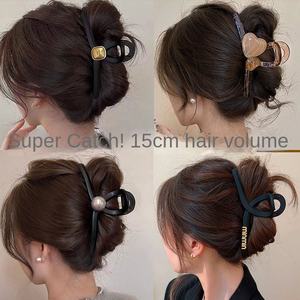 Barrette à cheveux en acrylique rétro Arc <span class=keywords><strong>de</strong></span> Triomphe pour femmes, 13 cm, grande quantité <span class=keywords><strong>de</strong></span> cheveux, design multi-requin, accessoires pour cheveux cadeau - Product Image 2