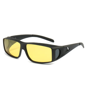 Sarmalamak ile polarize güneş gözlüğü Fit gündüz gece sürüş miyopi gözlük parlama önleyici Lunettes De Conduite Nocturne PC çerçeve - Product Image 6