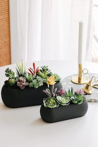 Cao Cấp 18Pcs Nhân Tạo Mọng Nước Cây Đôi Đổ Xô Thực Tế Kết Cấu Xương Rồng Mặt <span class=keywords><strong>Mini</strong></span> Faux Mọng Nước Trang Trí Nội Thất - Product Image 4