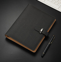 Cahier de planificateur d'affaires de vente chaude A4/A5/A6/A7/B5 couverture en cuir PU avec boîte de Style imprimé insérer du papier à feuilles mobiles rechargeable