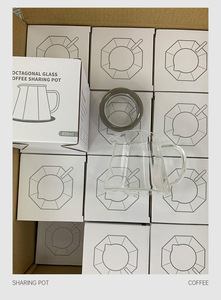 Certificado Westgreen: FCM, venta al por mayor, cafetera de goteo manual de vidrio de 600ml, servidor de goteo con tapa para compartir tetera - Product Image 4