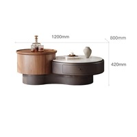 Nouvelle table basse ronde en marbre de style minimaliste italien de luxe pour la maison, l'hôtel, l'appartement