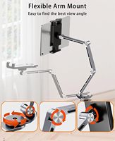 Convient pour 4.7-15.6 pouces téléphone iPad support pour bureau en alliage d'aluminium support de tablette pliable support de bras aérien support