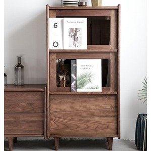 Scandinavian Solid Wood <b>Sideboard</b> 0.61x0.4x1.24 <b>Storage</b> Cabinet Modern Display Furniture - Product Image 4