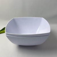 Ensemble de bols alimentaires carrés en mélamine en gros - Non toxique, résistant au lave-vaisselle, résistant à la chaleur, durable, design classique pour usage en restaurant