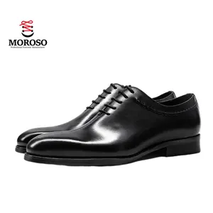 New style in spring and summer English pointed cattle leather shoes dress shoes for men