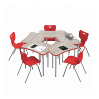 Nouveau design Bureaux et chaises d'école Tables pour enfants Tables à hauteur réglable Apprentissage des enfants Mobilier scolaire moderne