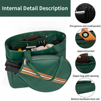 Sac à bandoulière de sport YCW PU grande capacité, imperméable, pour raquettes de pickleball et de tennis, sac de transport personnalisé avec logo pour utilisation en extérieur, padel