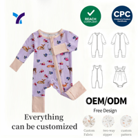 Combinaison bébé lourde en viscose de bambou personnalisable avec fermeture éclair double YKK sans couture – Combinaisons pour bébés fabriquées en Chine