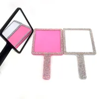 Fdshine 2022 Spa Salon Beauty Spiegels Cosmetische Spiegel Voor Vrouwen Handheld Make Strass Spiegel Plein Make Vanity