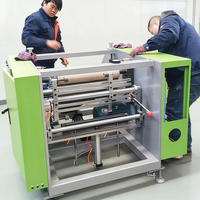 Machine à fabriquer et à rembobiner manuellement des rouleaux de papier aluminium, machine à rembobiner du papier aluminium de qualité alimentaire
