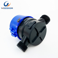 Compteur d'eau à jet unique en plastique WEIZIDOM DN15-DN25, cadran sec, étanche IP68, pour eau froide, précision +/-5%, PN10/16, pour usage résidentiel