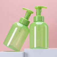 Bouteille Pompe en Plastique 500ml en Gros – Contenant Cosmétique de Luxe Vert Olive pour Mousse Bronzante avec Logo Personnalisé