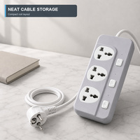 Multiprise universelle de sécurité à 3 prises avec fusibles, prise britannique BS1363, 10A 250V, en cuivre, multifonction, centre réseau SDK