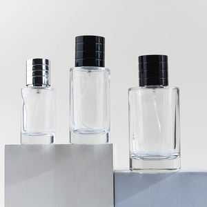 批发定制方形扁平30ml 50ml 100ml香水喷雾瓶带黑色塑料盖定制颜色 - Product Image 6