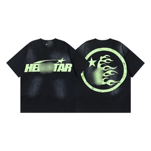 <span class=keywords><strong>T</strong></span>-<span class=keywords><strong>Shirt</strong></span> Vintage Helltar con Stampa Fiamma Tie-Dye per Uomo, Stile Retrò Lavato Hip Hop Street Style Casual Quotidiano - Product Image 3