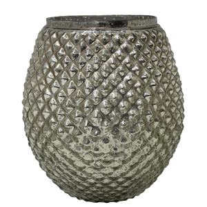 Vente en gros de bougies décoratives artisanales en verre couleur argent antique superbe en vrac - Product Image 1