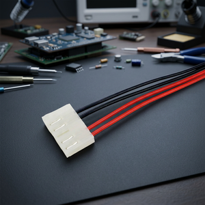 Cable de Alimentación Personalizado de 6 Pines SPOX a 4 Pines Mini-Fit Jr., UL1007 18AWG - Product Image 1