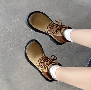 Botas Chelsea de Moda para Mujer, Tacón Alto, Plataforma con Cierre, Punta Redonda, Tallas Grandes, Botines de Cuero Genuino - Product Image 2