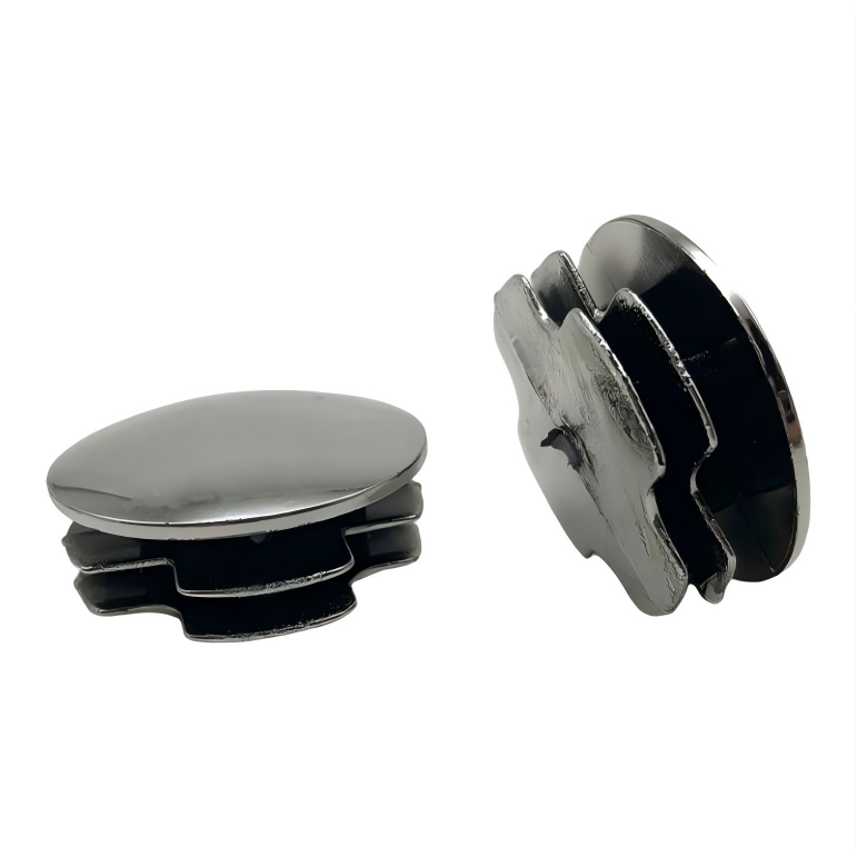 Eee Plug Plastic Chrome Plated Round Pipe Plug, Snap In Tube End Cap, Decorative ...