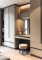 Ensemble de meubles de rangement modernes en mélamine avec armoire, meuble de cuisine, commode de chambre, meuble à chaussures, credenza et armoire