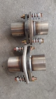 Kfz-Auspuff-Reparaturset Kugelgelenk mit Federbolzen Flansch Universal Schalldämpfer-Rohrverbinder Edelstahl