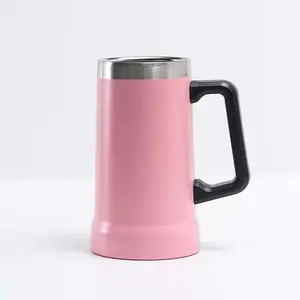 Stainless Steel Stein 24oz Insulation Beer Mug Vacuum Traveling Cup Double Wall Drinking Water Tumbler With Handle
